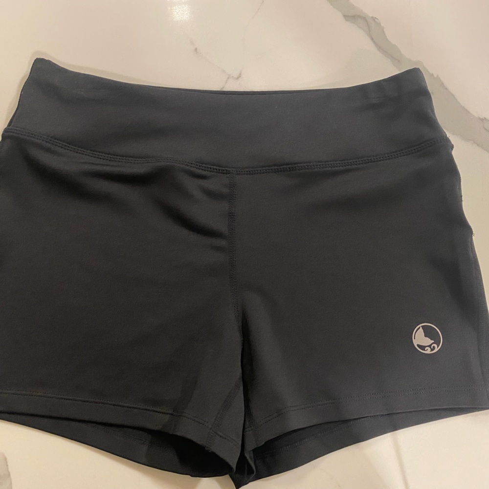 Reel legends spandex shorts, black size M. Worn once.